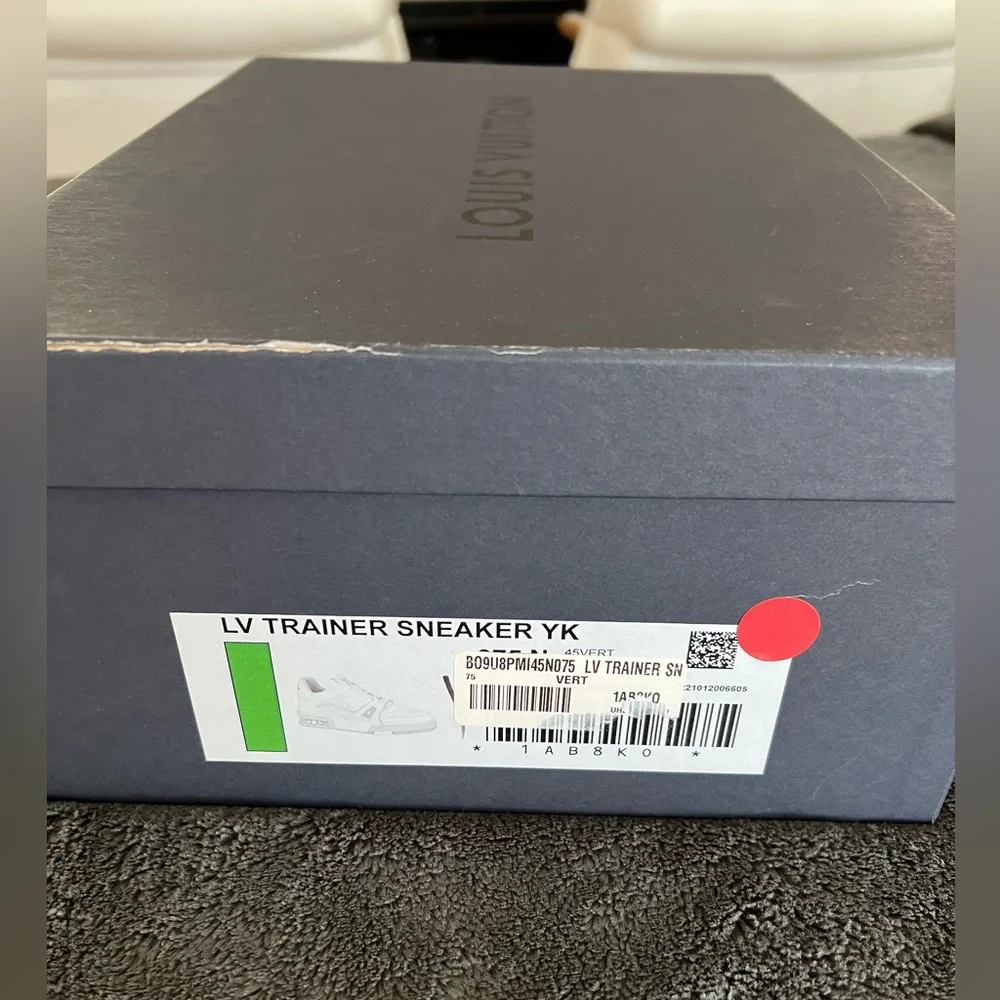 Louis Vuitton White and Green Athletic Shoes - Picture 10 of 12